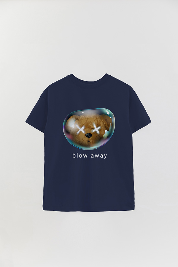 REMERA OVER ESTAMPADA UNISEX TEDDY BLOW AWAY
