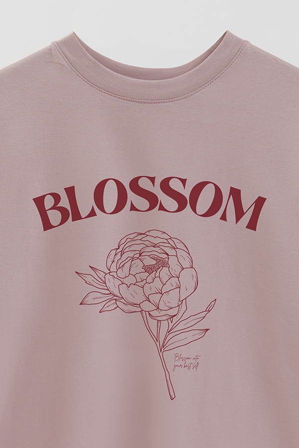 REMERA OVER ESTAMPADA PEONIES BLOSSOM