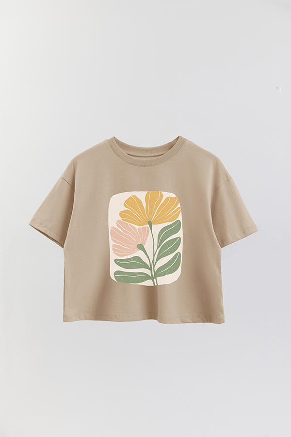 REMERA CROP ESTAMPADA ART 164
