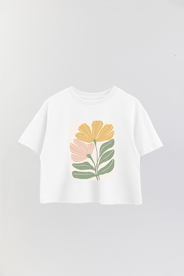 REMERA CROP ESTAMPADA ART 164