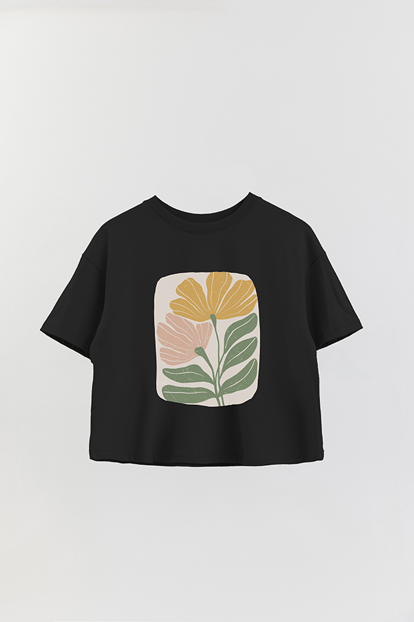 REMERA CROP ESTAMPADA ART 164