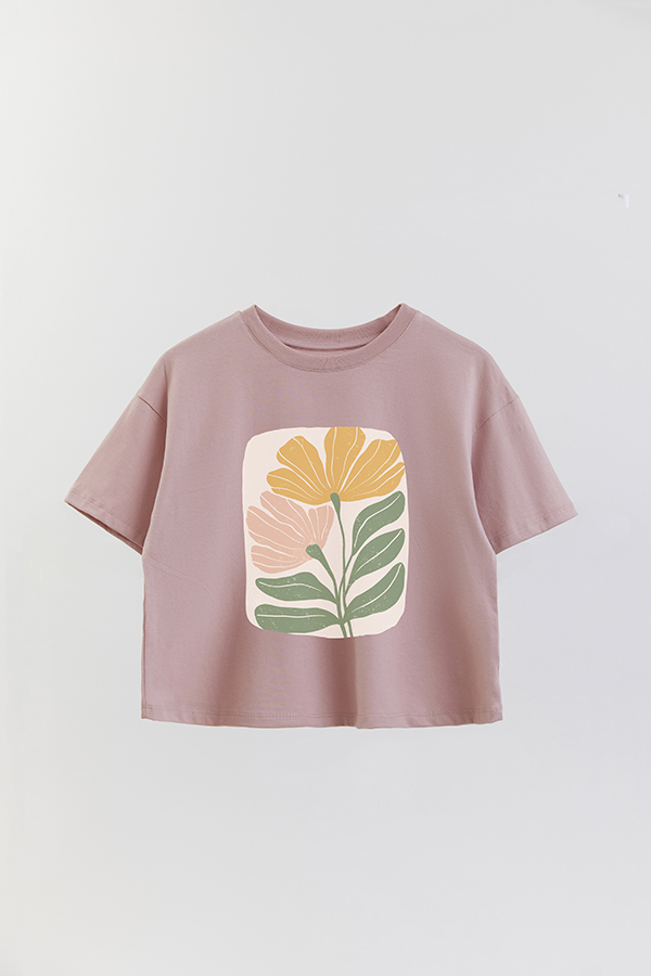 REMERA CROP ESTAMPADA ART 164