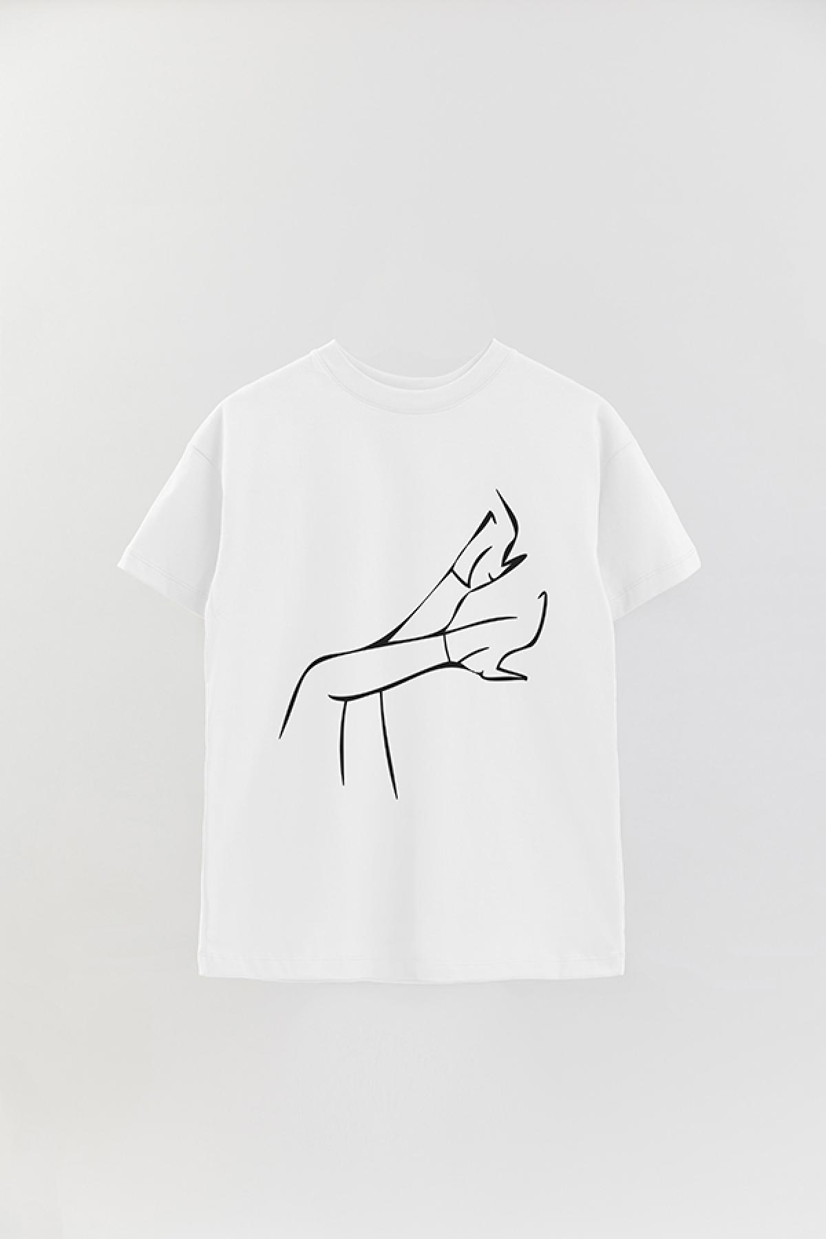 REMERA OVER ESTAMPADA W LINE ART4