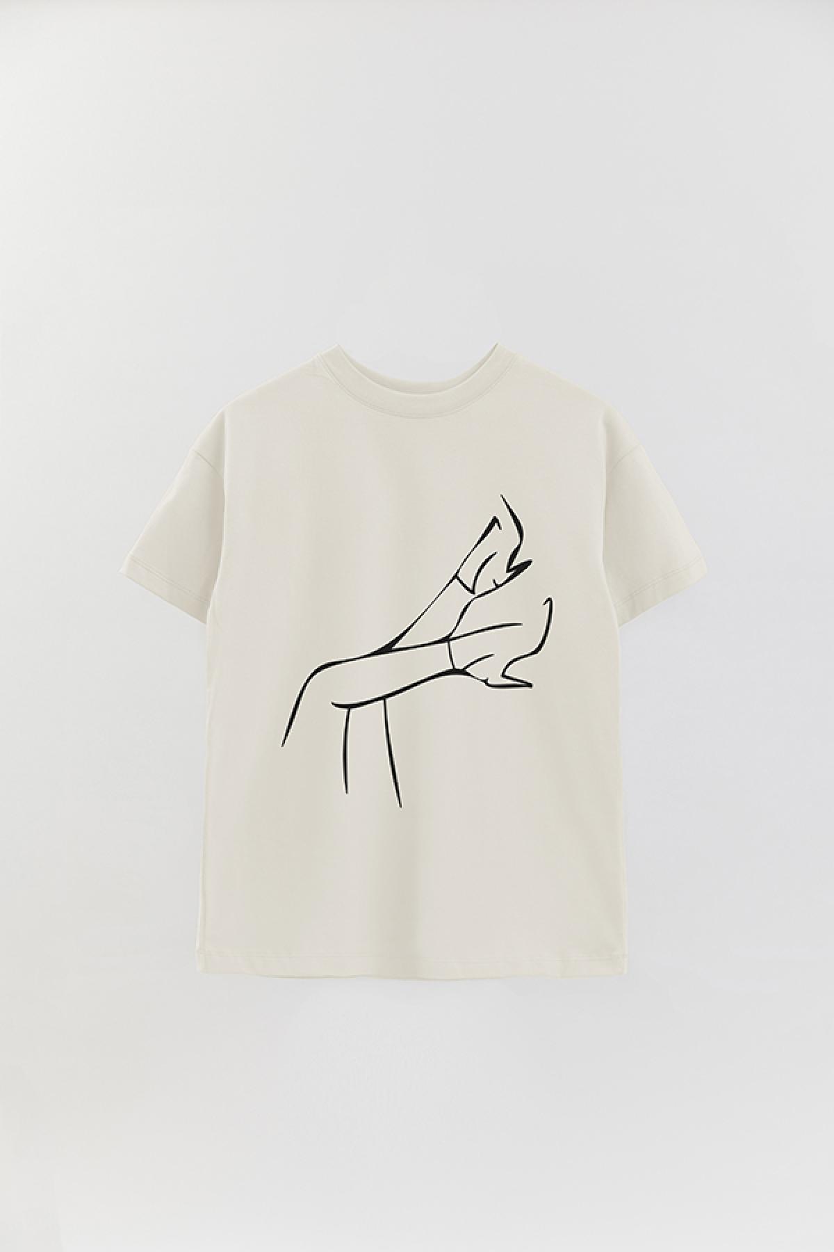 REMERA OVER ESTAMPADA W LINE ART4