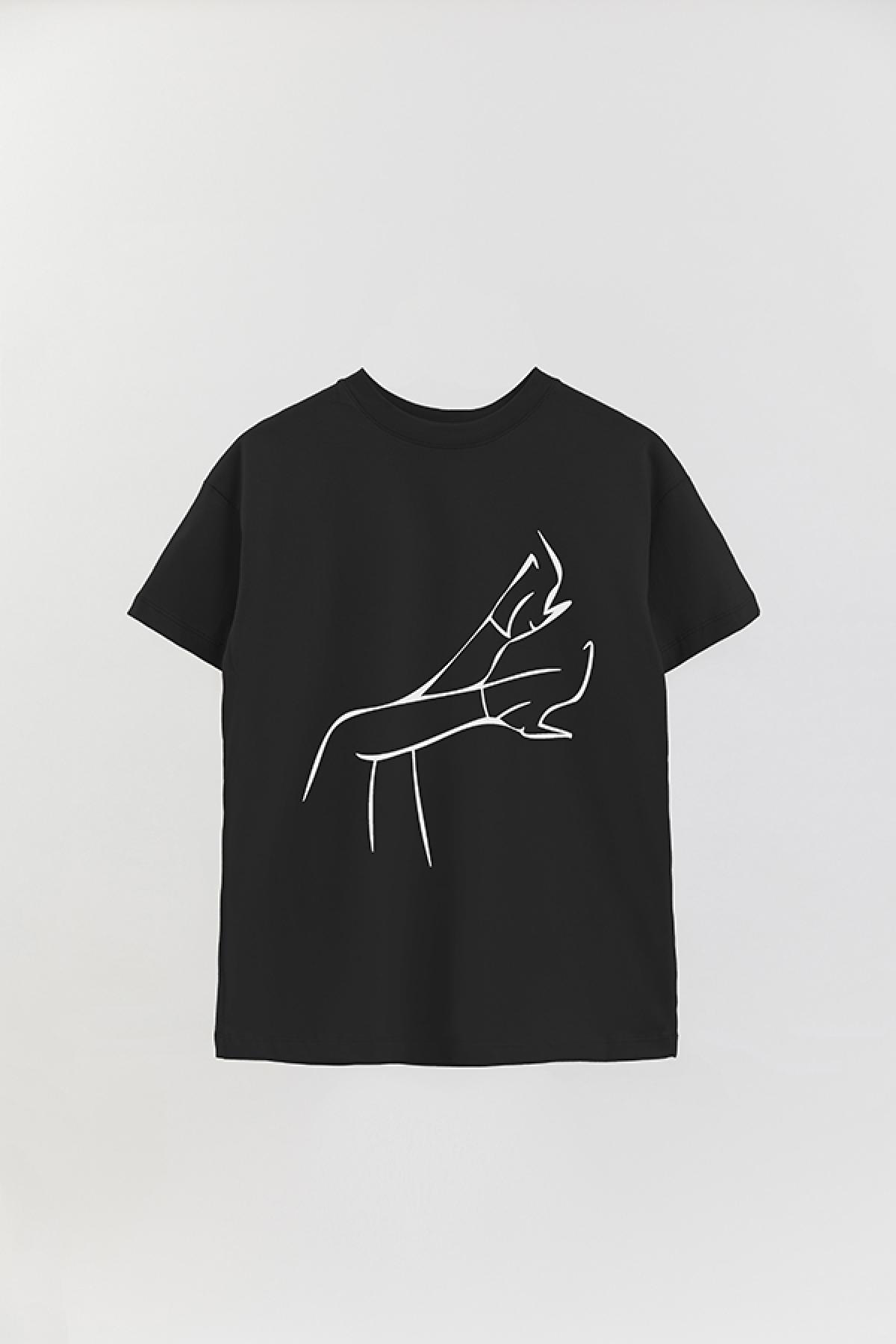 REMERA OVER ESTAMPADA W LINE ART4