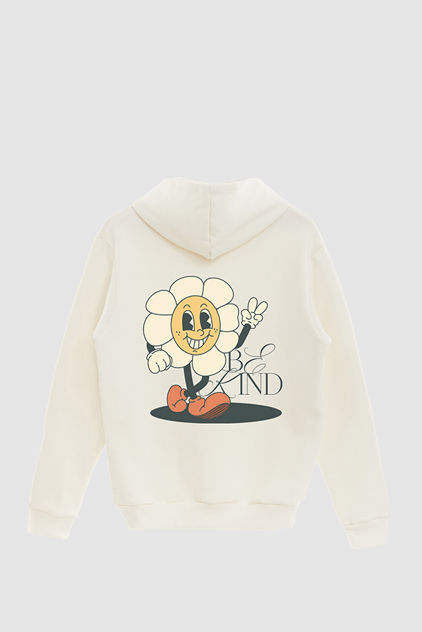 HOODIE ESTAMPADO CARTOON ILLUSTRATION BE KIND
