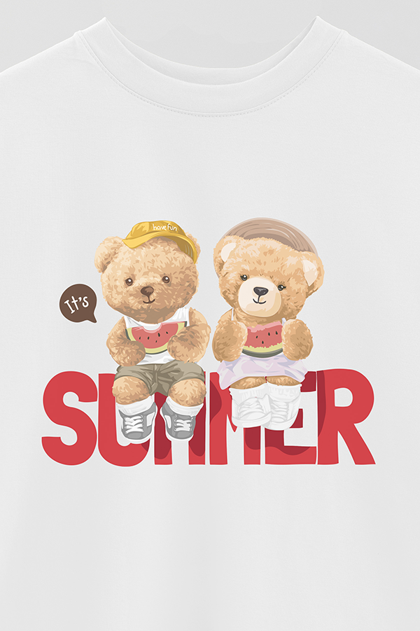 REMERA OVER ESTAMPADA UNISEX TEDDY SUMMER