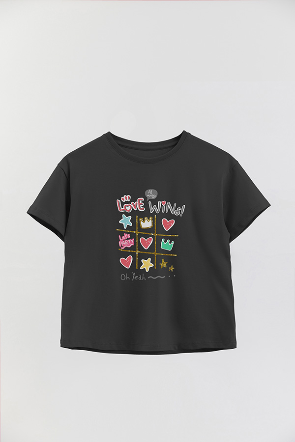REMERA GIRL OVER LOVE WINS