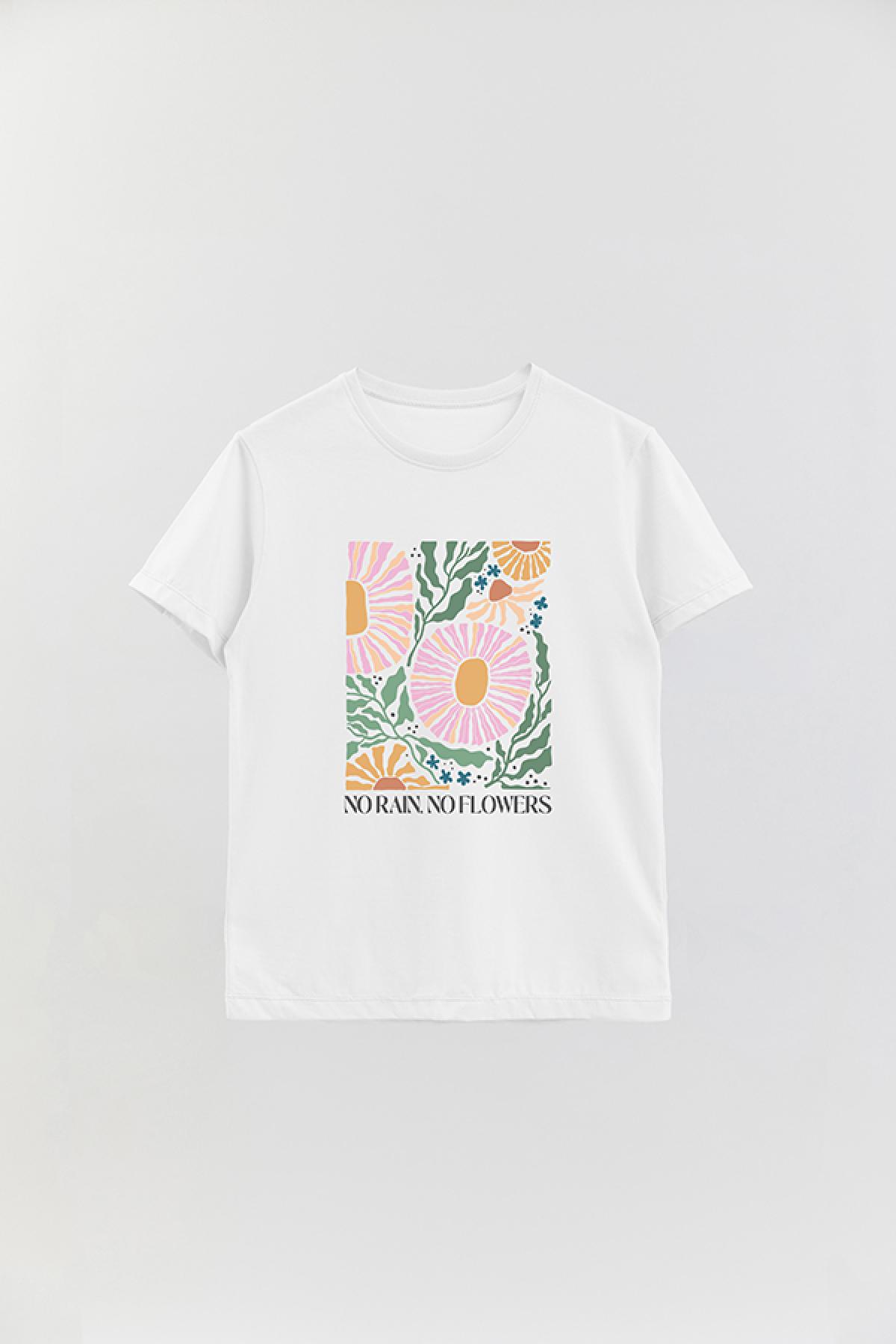 REMERA BASICA ESTAMPADA BO NO RAIN NO FLOWER