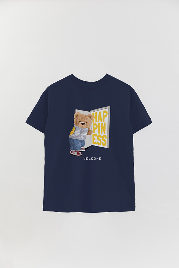 REMERA OVER ESTAMPADA UNISEX TEDDY HAPPINESS