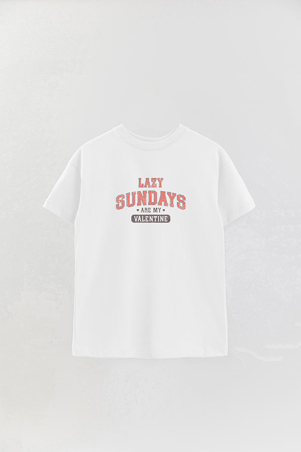 REMERA OVER MY VALENTINE LAZY SUNDAYS