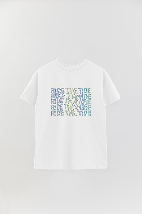 REMERA OVER ESTAMPADA RIDE THE TIDE