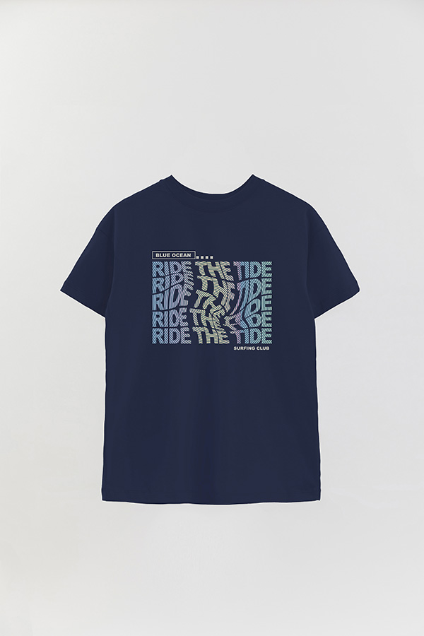 REMERA OVER ESTAMPADA RIDE THE TIDE