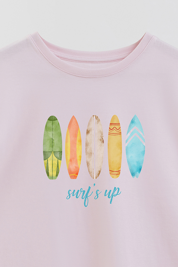 REMERA BOY OVER BEACH SURF'S UP