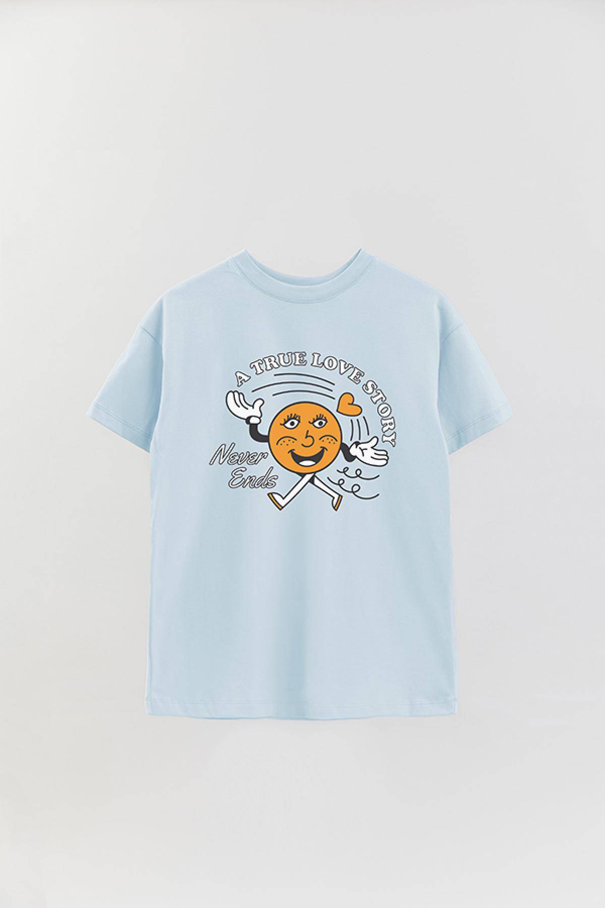 REMERA OVER ESTAMPADA GR A TRUE LOVE STORY NEVER ENDS