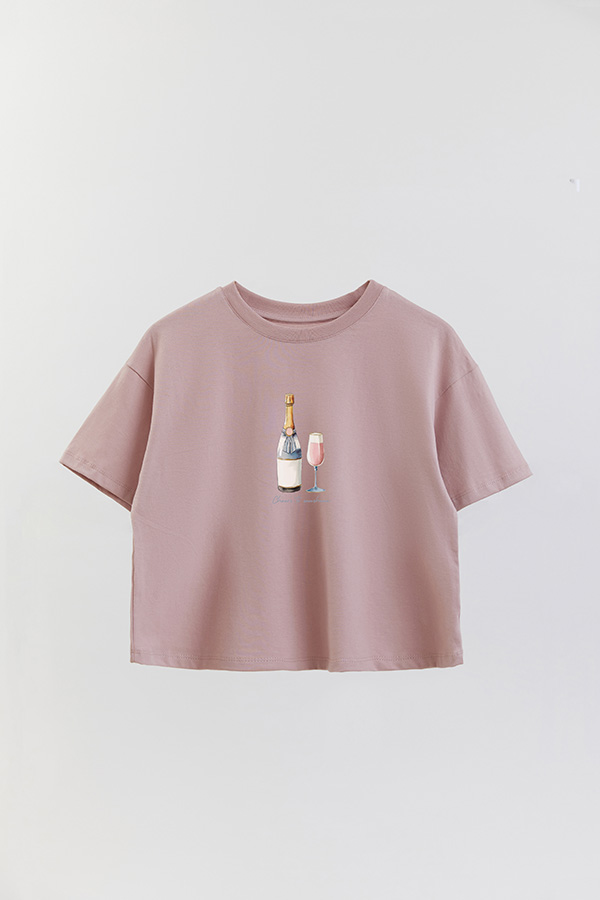 REMERA CROP ESTAMPADA CHRISTMAS TREE