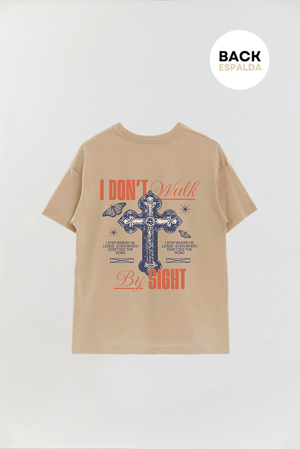 REMERA OVER ESTAMPADA UNISEX ESPALDA I DONT WALK
