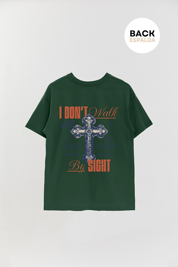 REMERA OVER ESTAMPADA UNISEX ESPALDA I DONT WALK