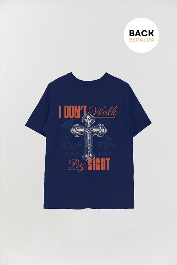 REMERA OVER ESTAMPADA UNISEX ESPALDA I DONT WALK