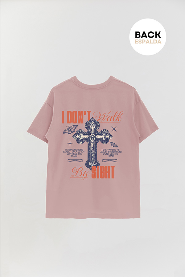 REMERA OVER ESTAMPADA UNISEX ESPALDA I DONT WALK