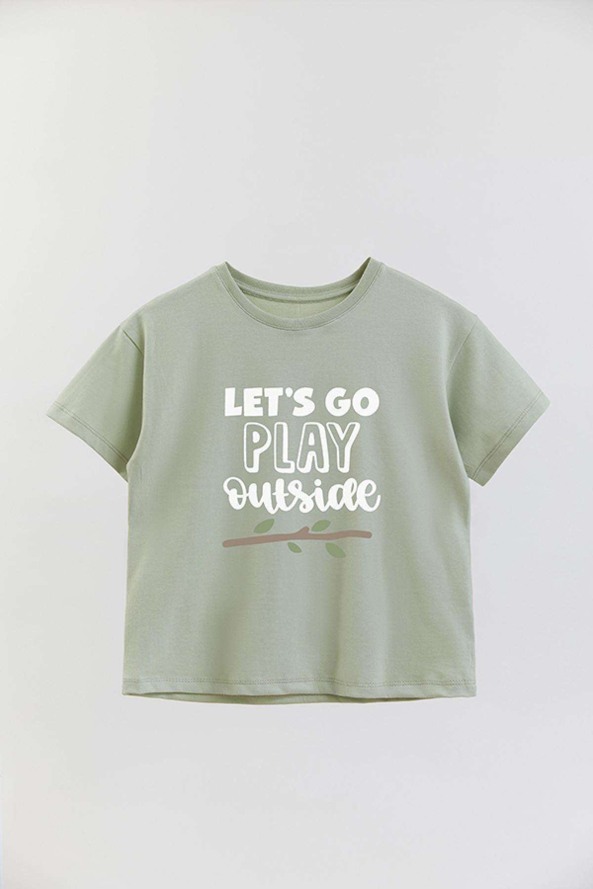 REMERA BOY OVER ADV LET'S GO PLAY OUTSIDE