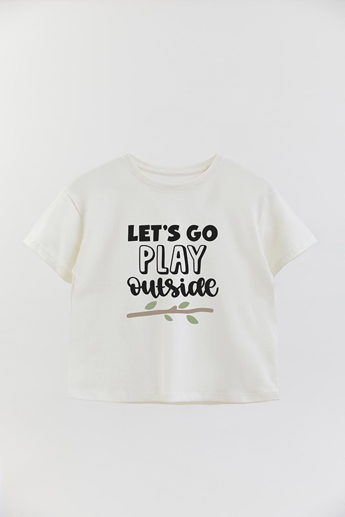 REMERA BOY OVER ADV LET'S GO PLAY OUTSIDE