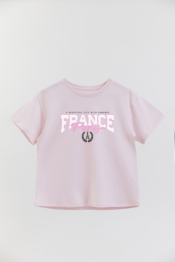 REMERA GIRL OVER FRANCE PARIS