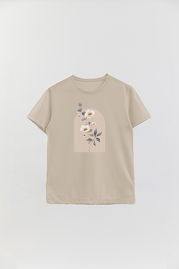 REMERA BASICA ESTAMPADA FLORAL ARCH 9
