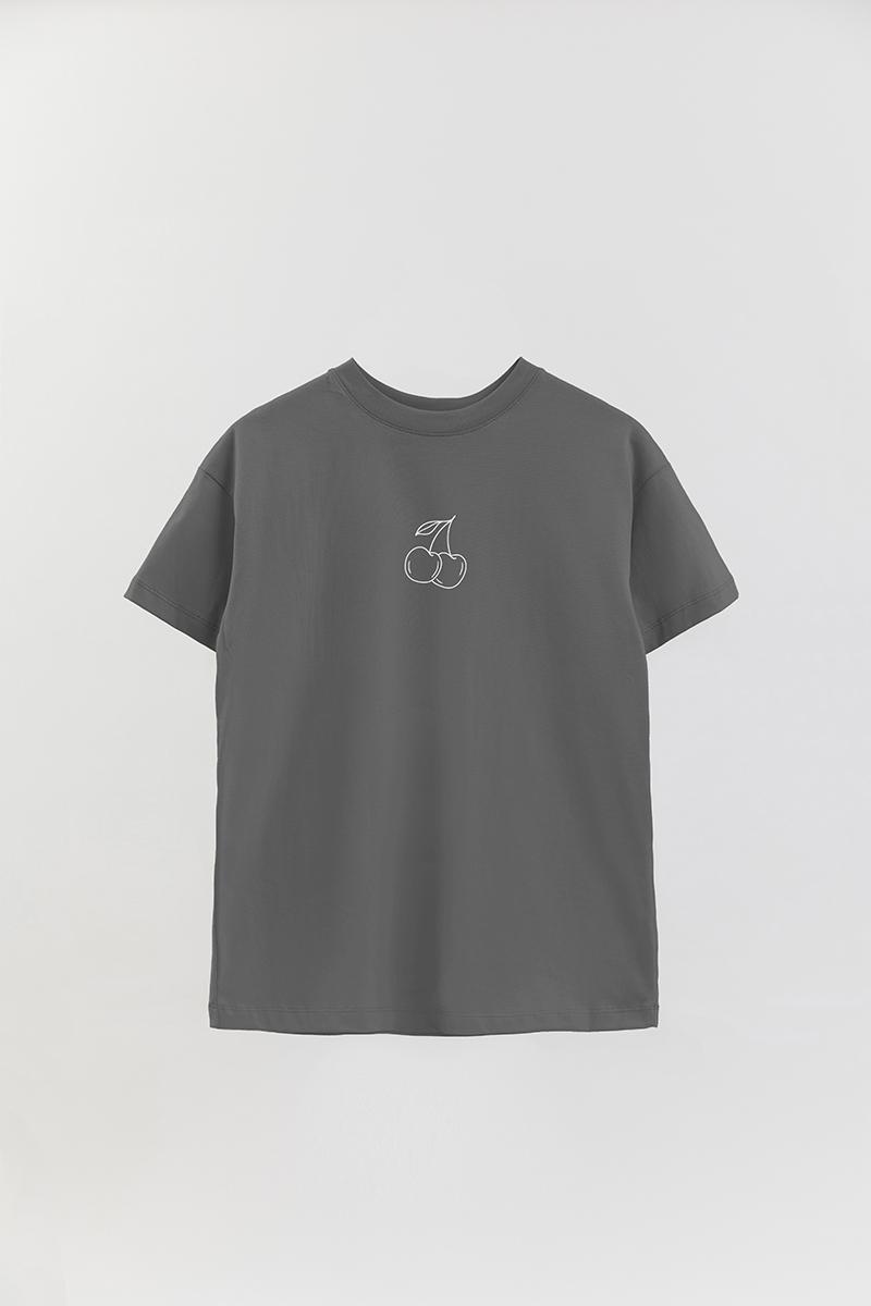 REMERA OVER ESTAMPADA UNISEX CHERRY 2