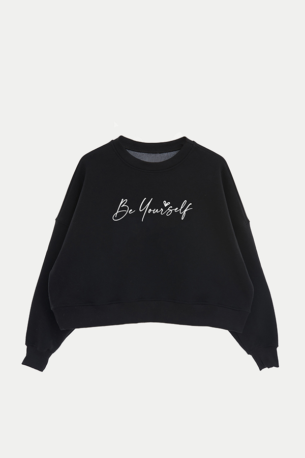 BUZO CROP ESTAMPADO MNM BE YOURSELF