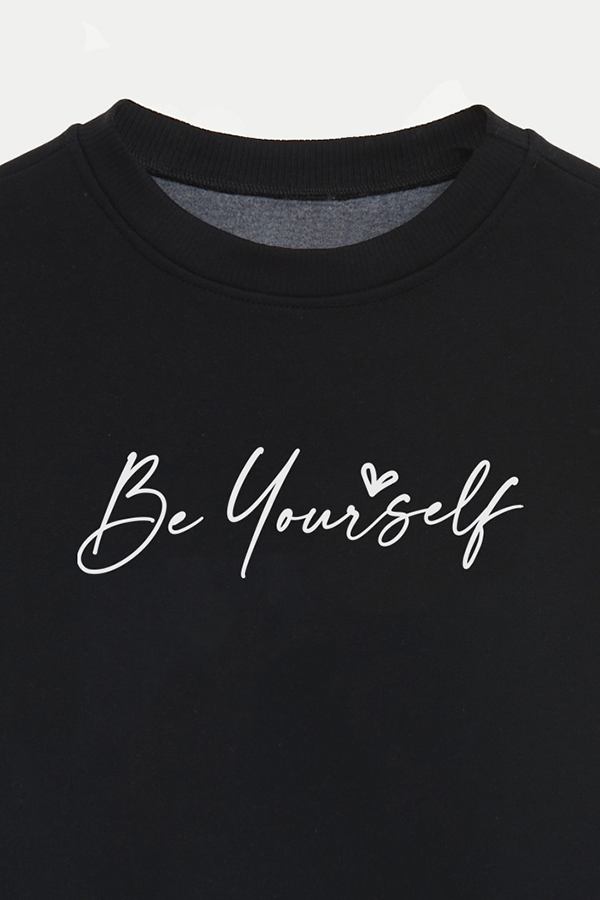 BUZO CROP ESTAMPADO MNM BE YOURSELF