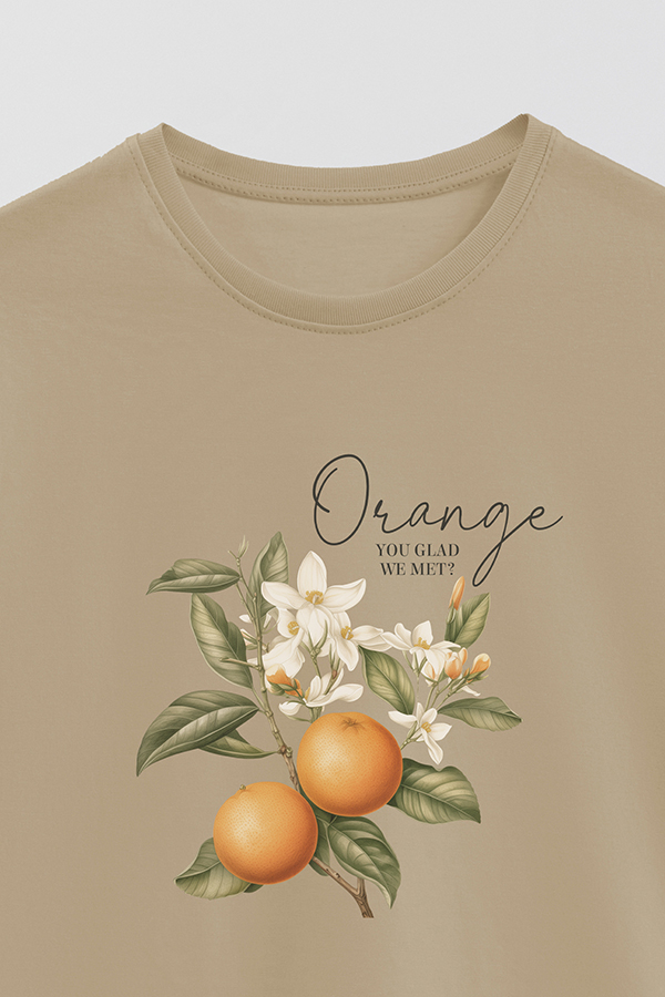 REMERA BASICA ESTAMPADA HARVEST ORANGE