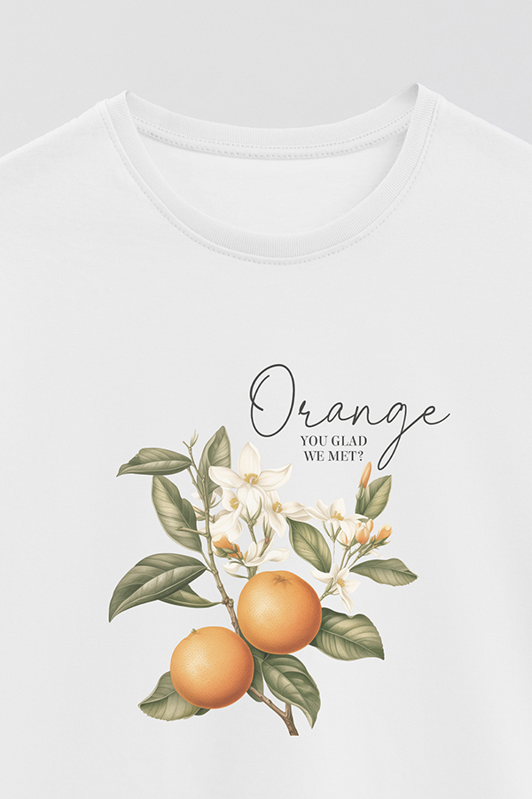 REMERA BASICA ESTAMPADA HARVEST ORANGE
