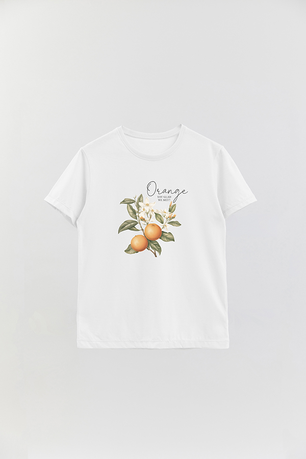 REMERA BASICA ESTAMPADA HARVEST ORANGE