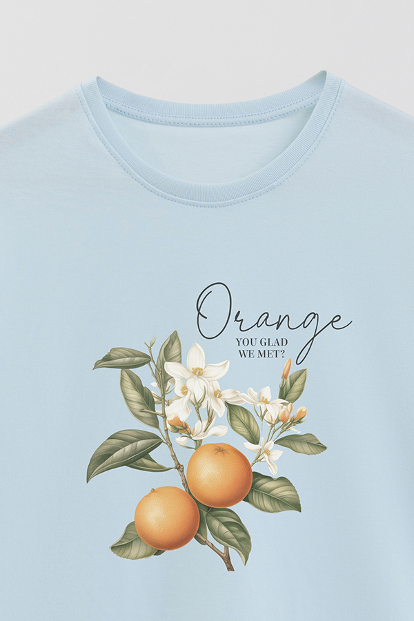 REMERA BASICA ESTAMPADA HARVEST ORANGE