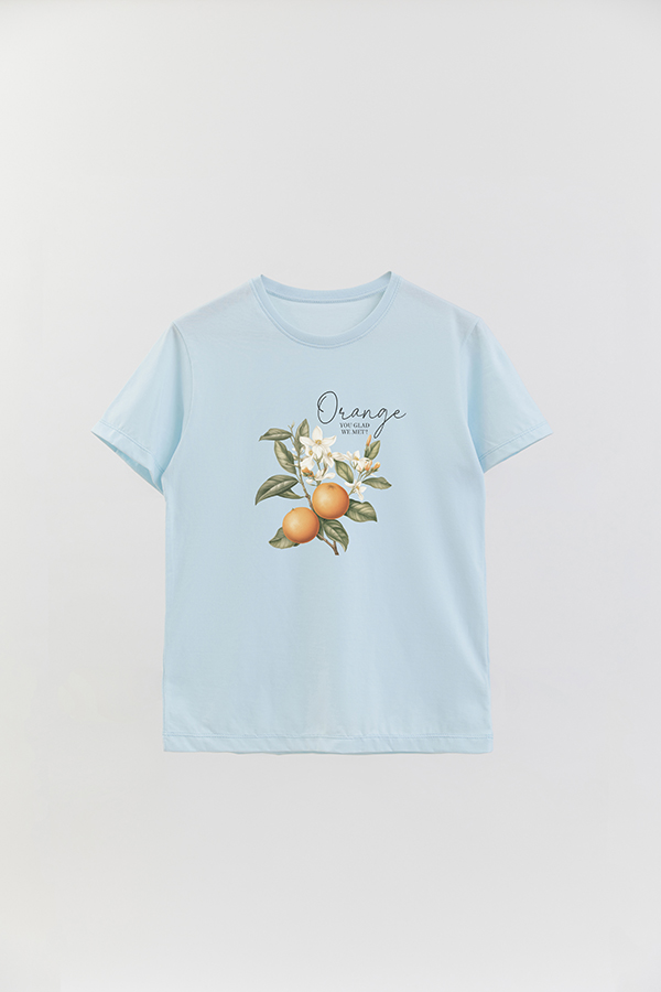REMERA BASICA ESTAMPADA HARVEST ORANGE