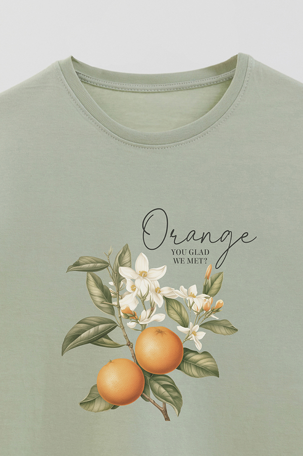 REMERA BASICA ESTAMPADA HARVEST ORANGE