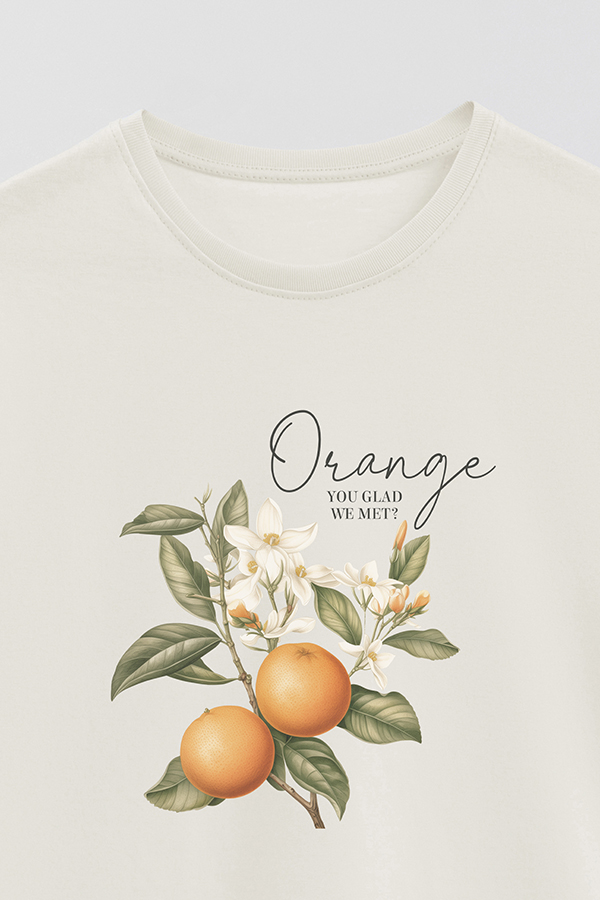 REMERA BASICA ESTAMPADA HARVEST ORANGE