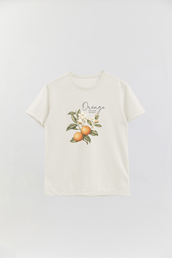 REMERA BASICA ESTAMPADA HARVEST ORANGE
