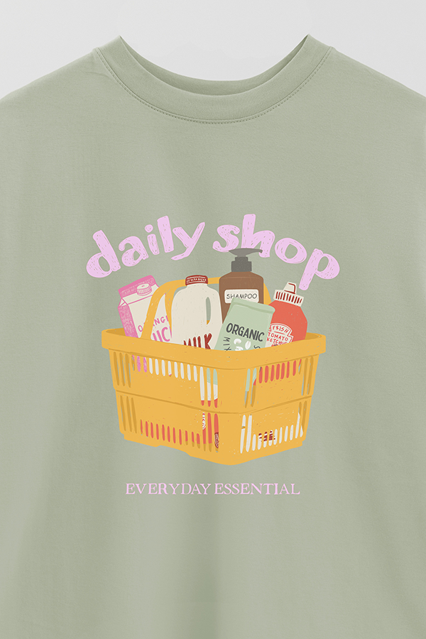 REMERA OVER ESTAMPADA DAILY SHOP