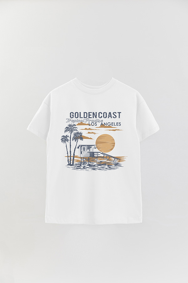 REMERA OVER ESTAMPADA GOLDEN COAST