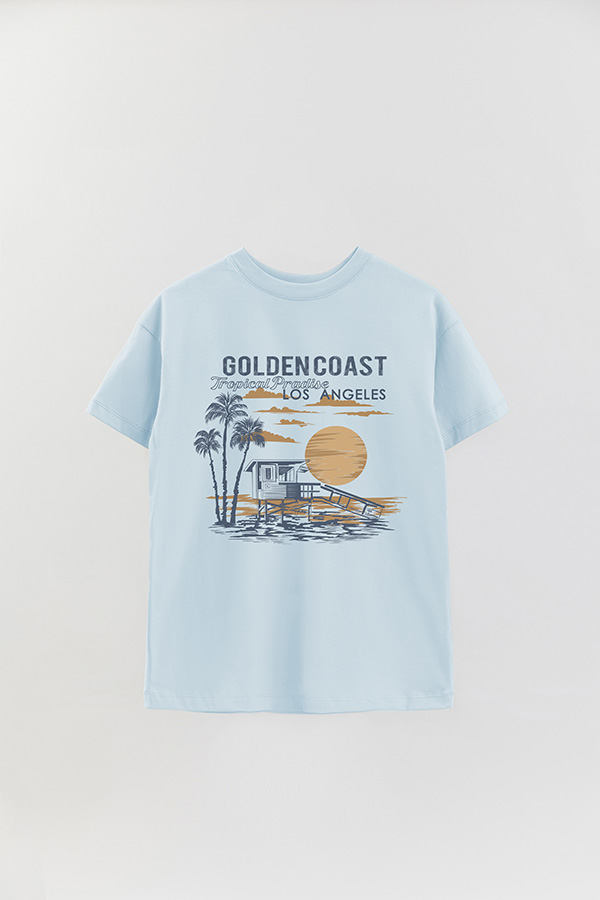 REMERA OVER ESTAMPADA GOLDEN COAST