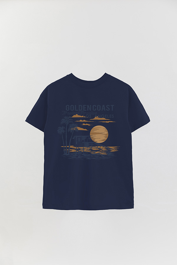 REMERA OVER ESTAMPADA GOLDEN COAST