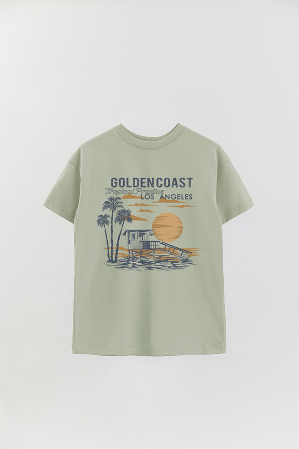 REMERA OVER ESTAMPADA GOLDEN COAST
