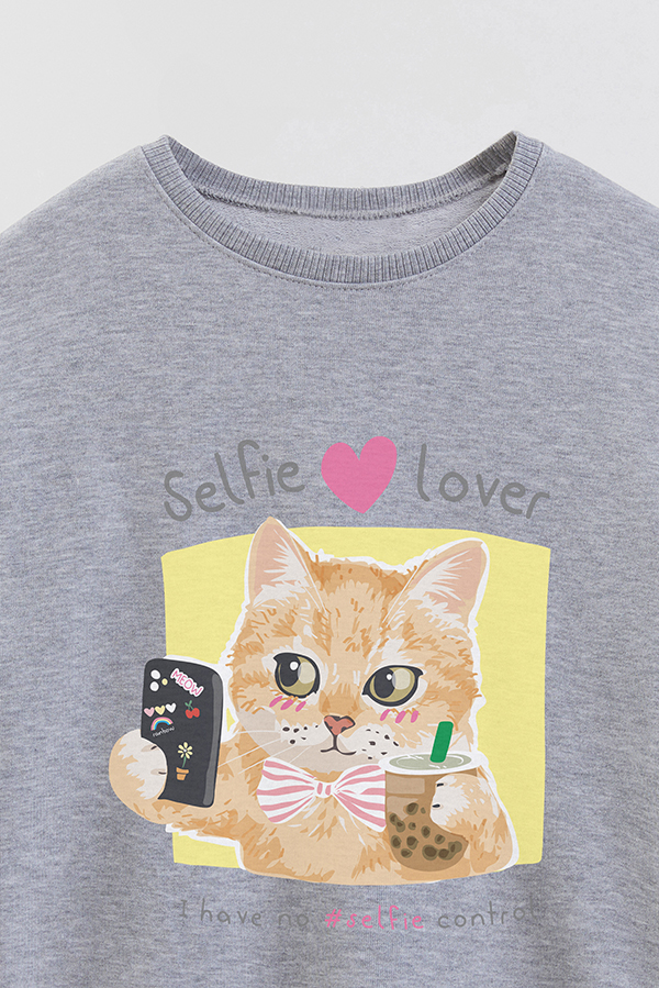 BUZO CREWNECK RUSTICO KITTY DREAMS SELFIE LOVER