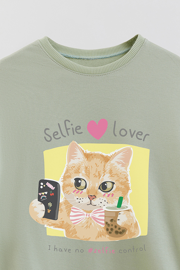 BUZO CREWNECK RUSTICO KITTY DREAMS SELFIE LOVER