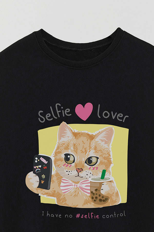 BUZO CREWNECK RUSTICO KITTY DREAMS SELFIE LOVER
