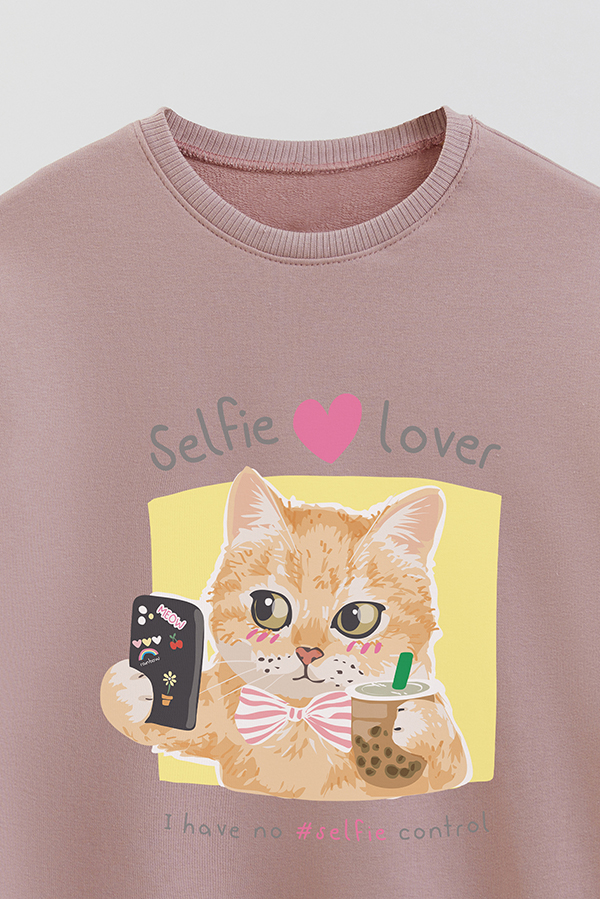 BUZO CREWNECK RUSTICO KITTY DREAMS SELFIE LOVER