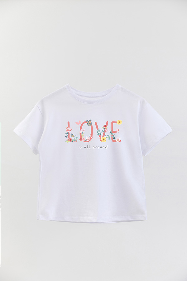 REMERA GIRL OVER LOVE IS ALL AROUND
