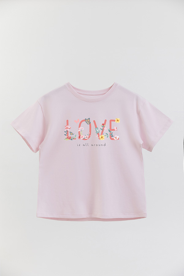 REMERA GIRL OVER LOVE IS ALL AROUND